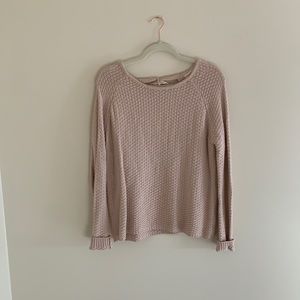 Blush tie back sweater